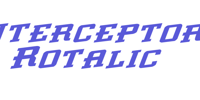 Interceptor Rotalic Font