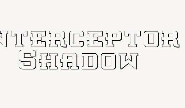 Interceptor Shadow Font