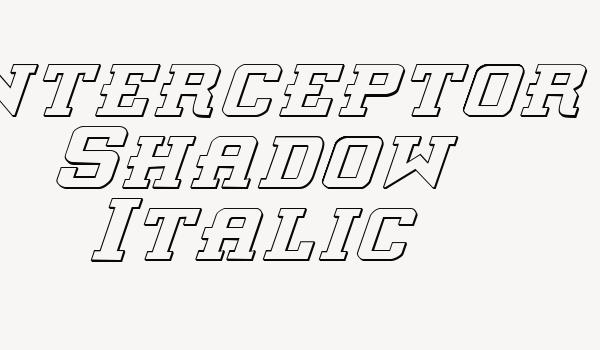 Interceptor Shadow Italic Font