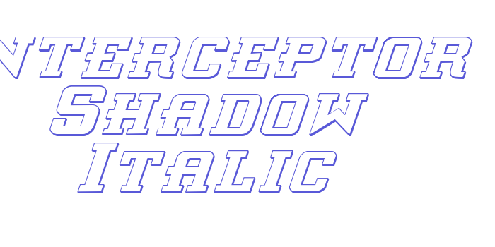 Interceptor Shadow Italic Font Download