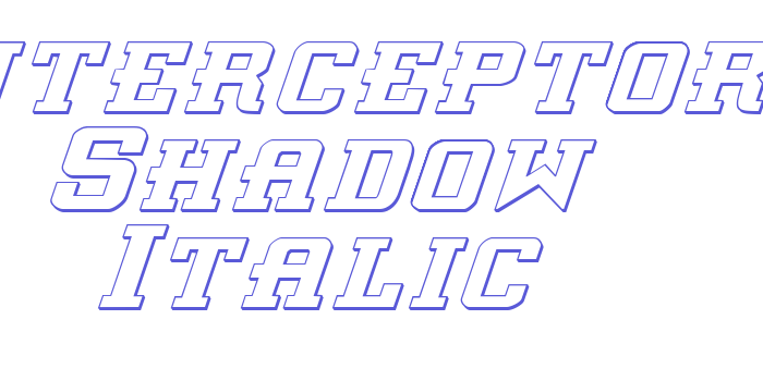 Interceptor Shadow Italic Font