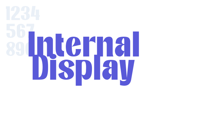 Internal Display font free