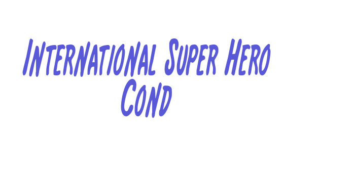 International Super Hero Cond Font Download