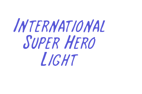 International Super Hero Light Font