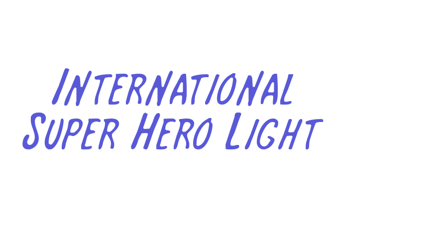 International Super Hero Light Font