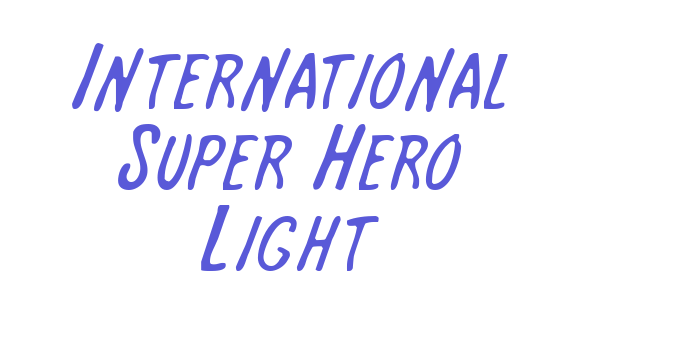 International Super Hero Light Font Download