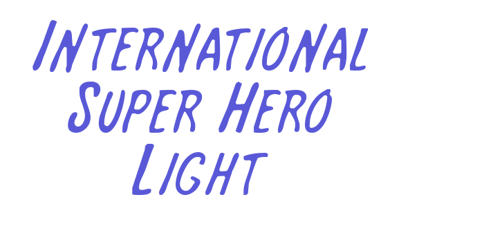 International Super Hero Light Font