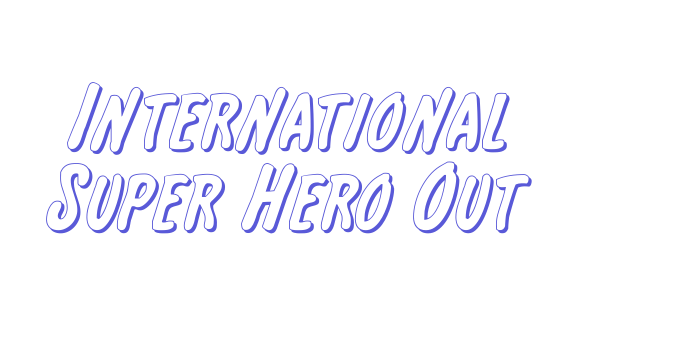 International Super Hero Out Font Download