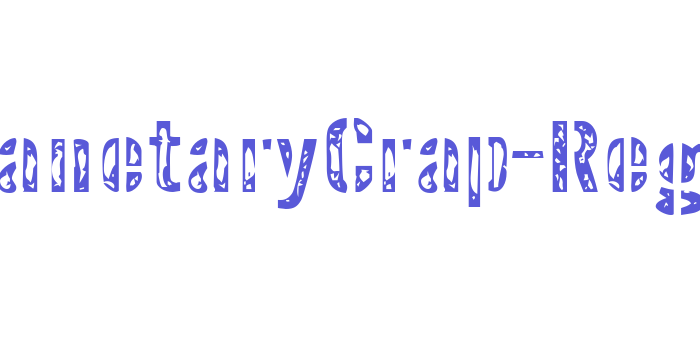 InterplanetaryCrap-Regular Font