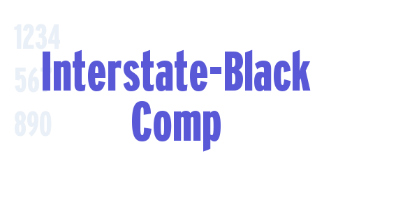 Interstate-Black Comp font free