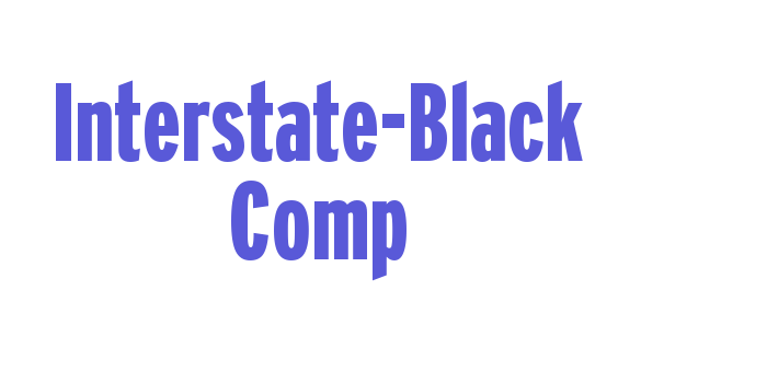 Interstate-Black Comp Font