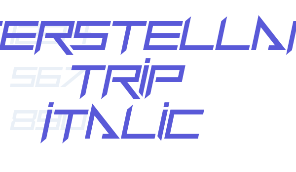 Interstellar Trip Italic Font