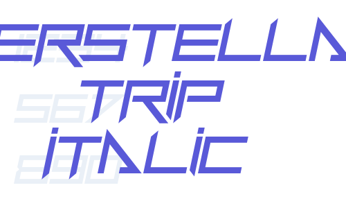 Interstellar Trip Italic Font