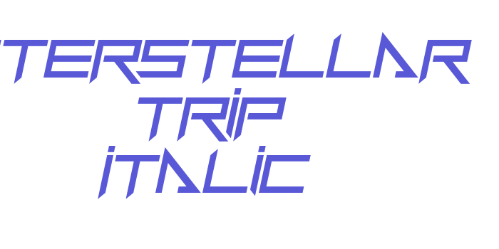 Interstellar Trip Italic Font Download