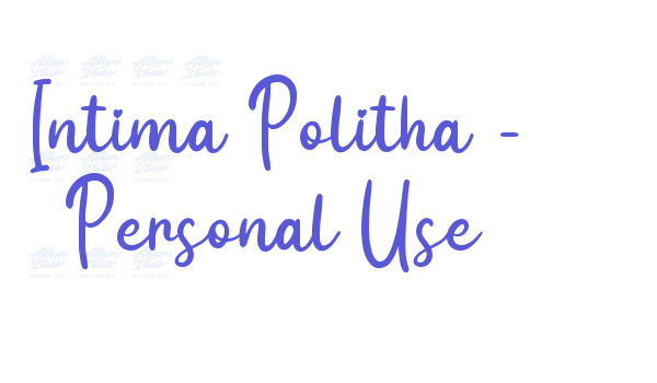 Intima Politha – Personal Use Font