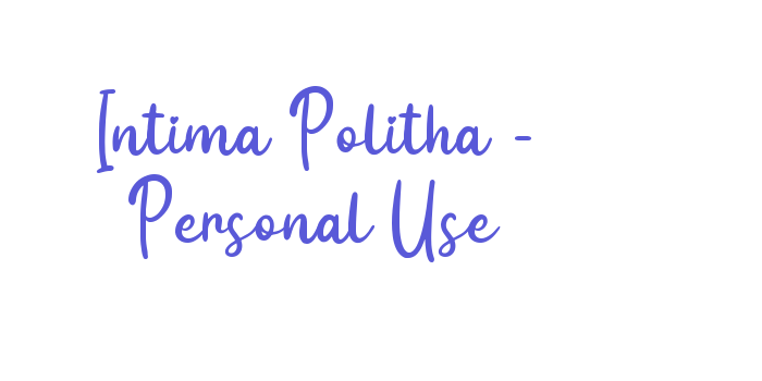 Intima Politha – Personal Use Font Download