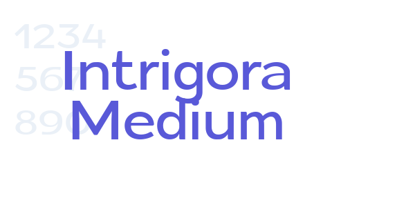 Intrigora Medium font free