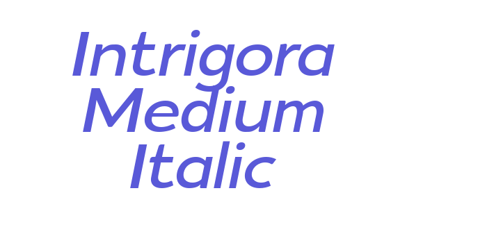 Intrigora Medium Italic Font Download