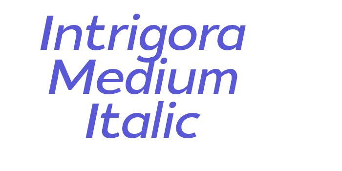 Intrigora Medium Italic Font