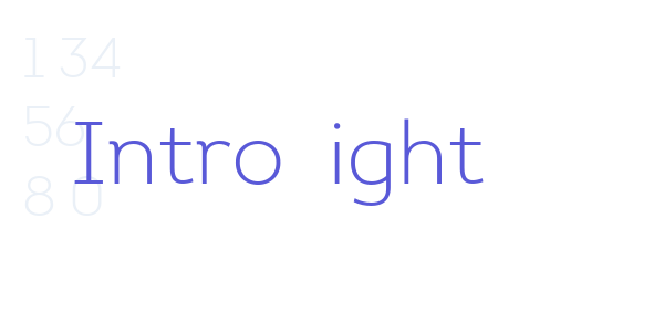 Intro Light font free