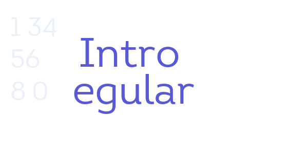 Intro Regular font free