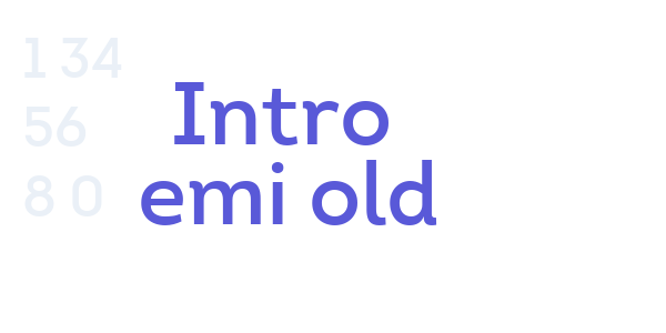 Intro SemiBold font free