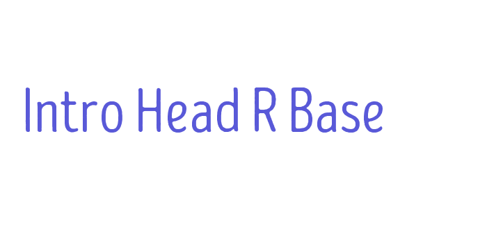 Intro Head R Base Font Download