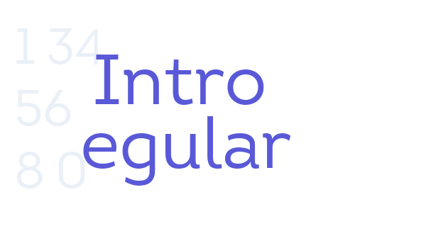 Intro Regular Font