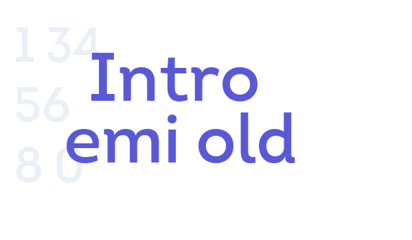 Intro SemiBold Font