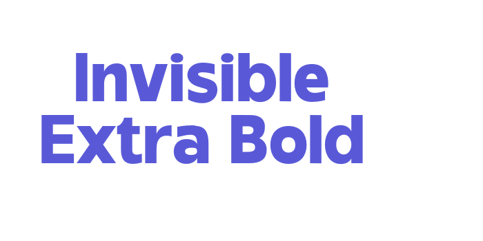 Invisible Extra Bold Font