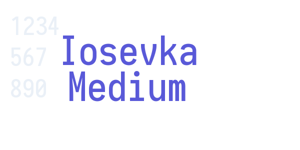 Iosevka Medium font free