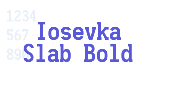 Iosevka Slab Bold font free