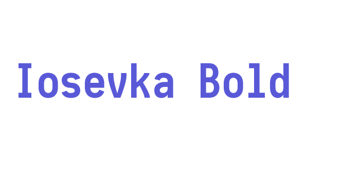 Iosevka Bold Font Download