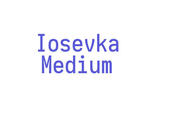 Iosevka Medium Font