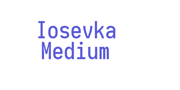 Iosevka Medium Font Download