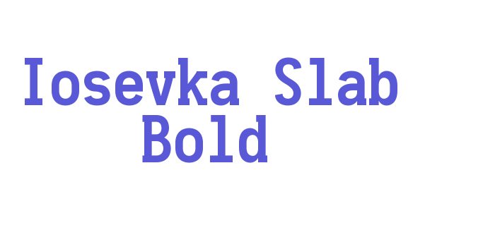 Iosevka Slab Bold Font Download