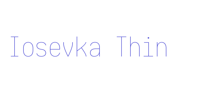 Iosevka Thin Font Download