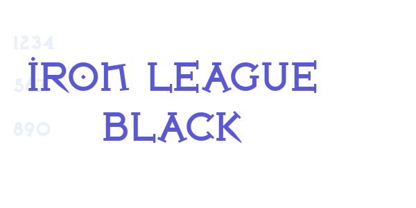 Iron League Black font free