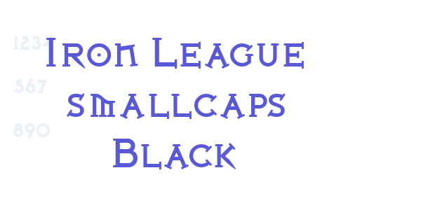 Iron League smallcaps Black font free