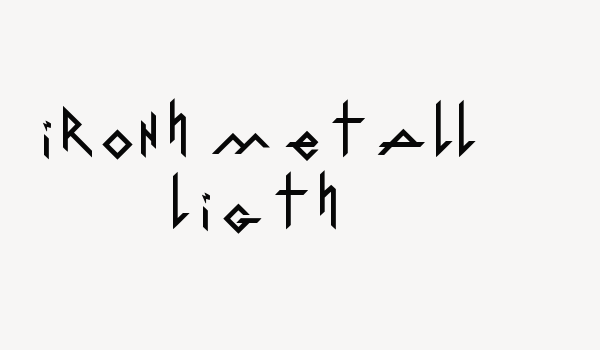 IronH Metall Ligth Font