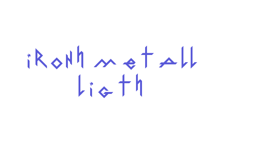 IronH Metall Ligth Font