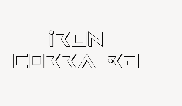 Iron Cobra 3D Font