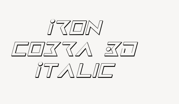 Iron Cobra 3D Italic Font