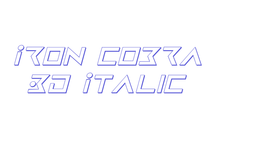 Iron Cobra 3D Italic Font