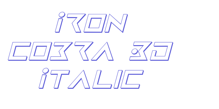 Iron Cobra 3D Italic Font