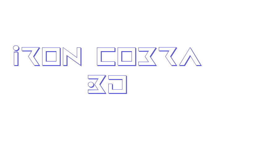 Iron Cobra 3D Font