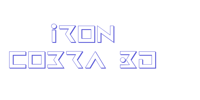 Iron Cobra 3D Font