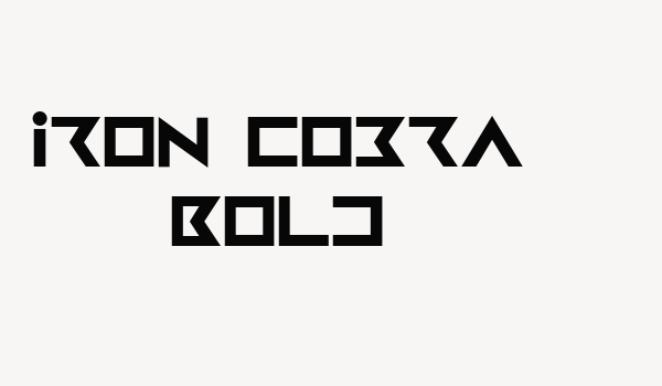 Iron Cobra Bold Font