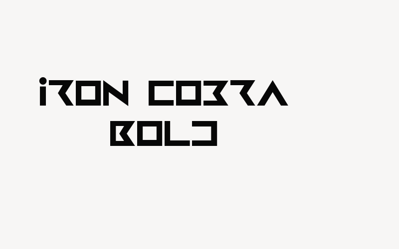 Iron Cobra Bold Font