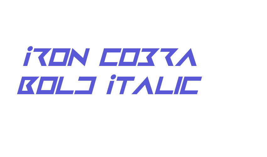 Iron Cobra Bold Italic Font